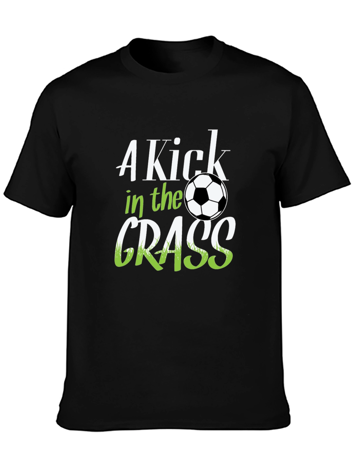 A Kick in the Grass Soccer Graphic T-Shirt