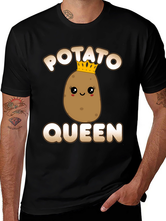 Potato Queen Graphic T-Shirt - Funny Cute Design