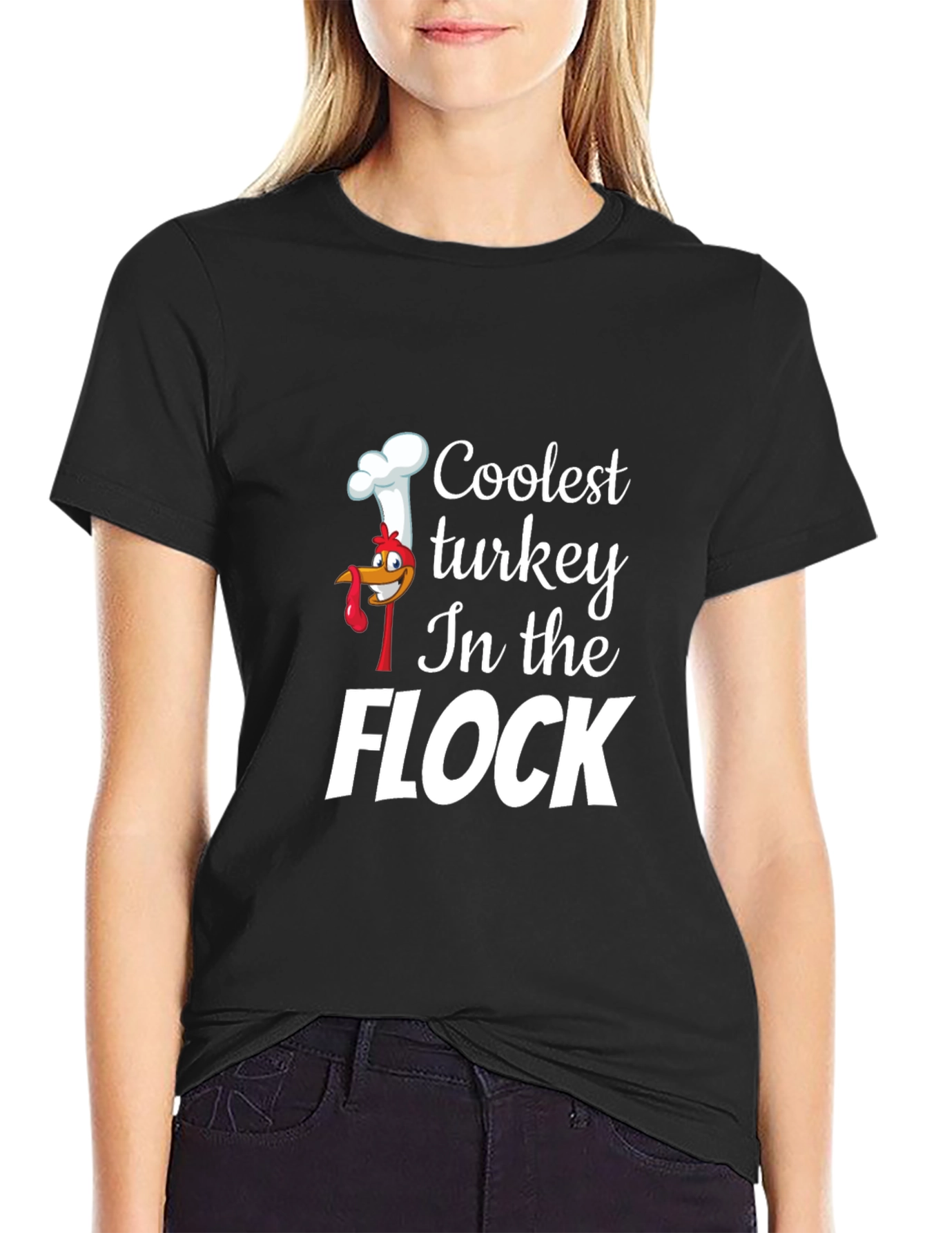 Coolest Turkey in the Flock Black T-Shirt