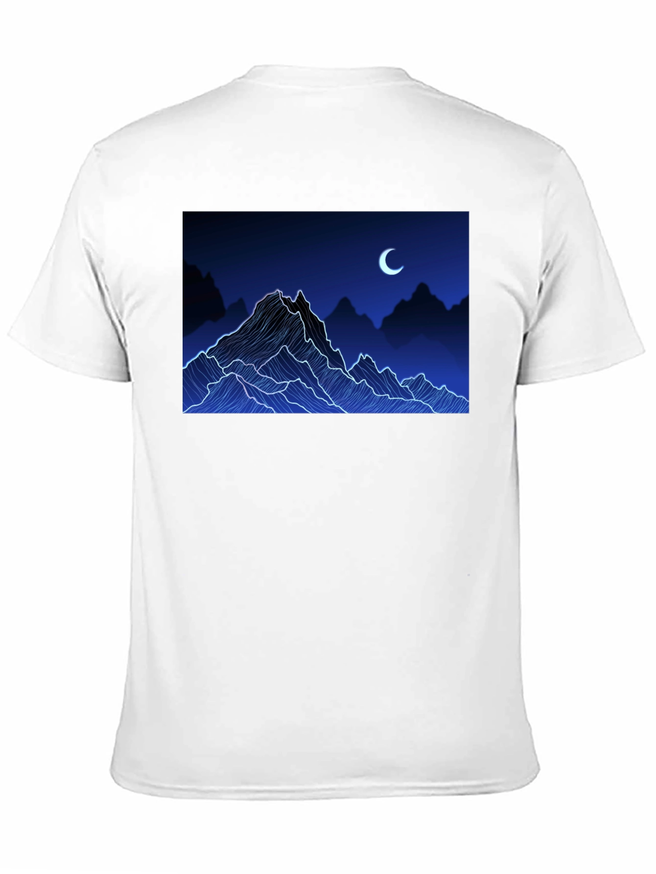 Mountains and Moon Black Tee