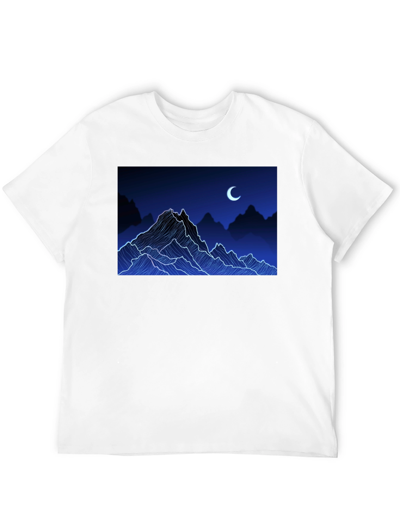 Mountains and Moon Black Tee