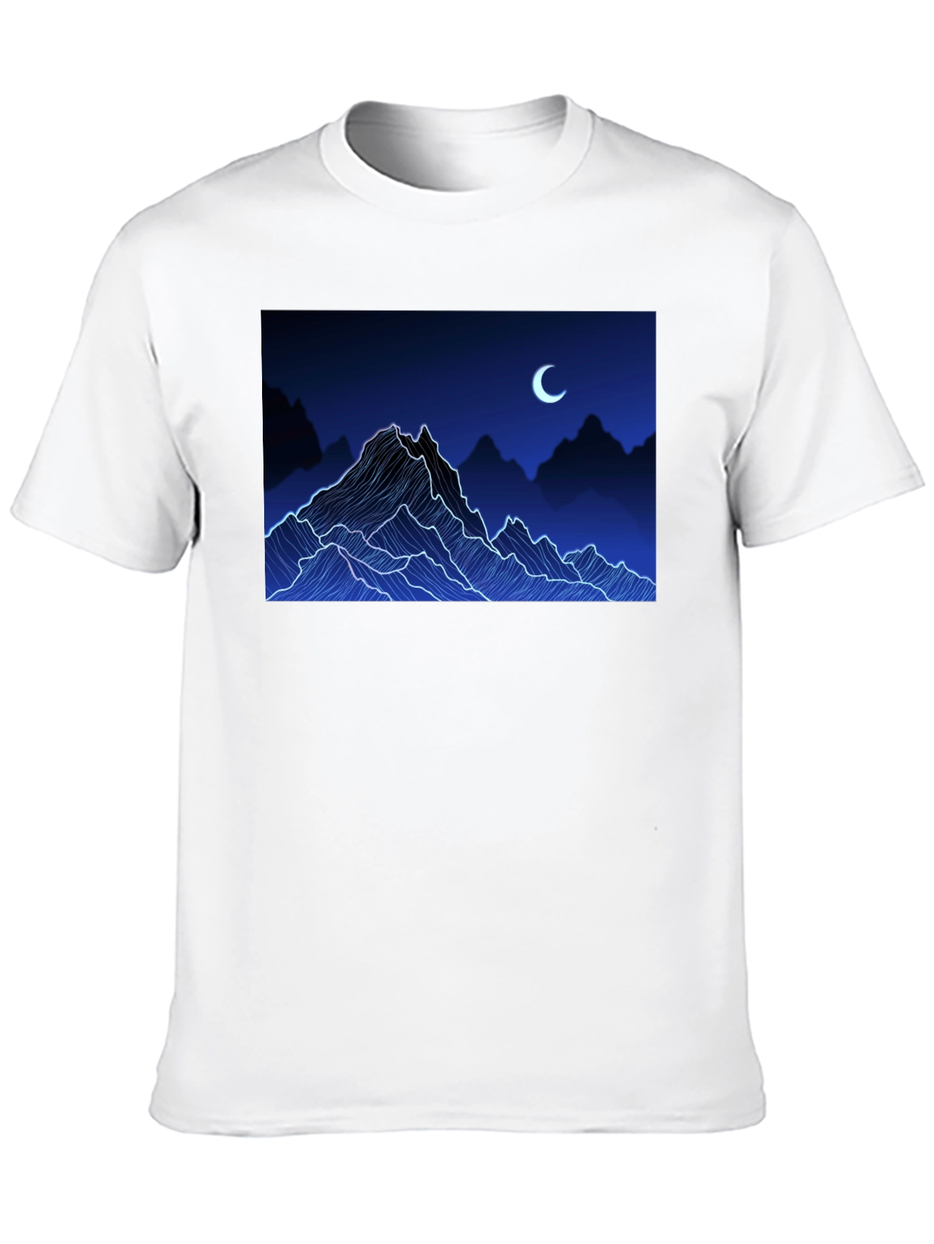 Mountains and Moon Black Tee