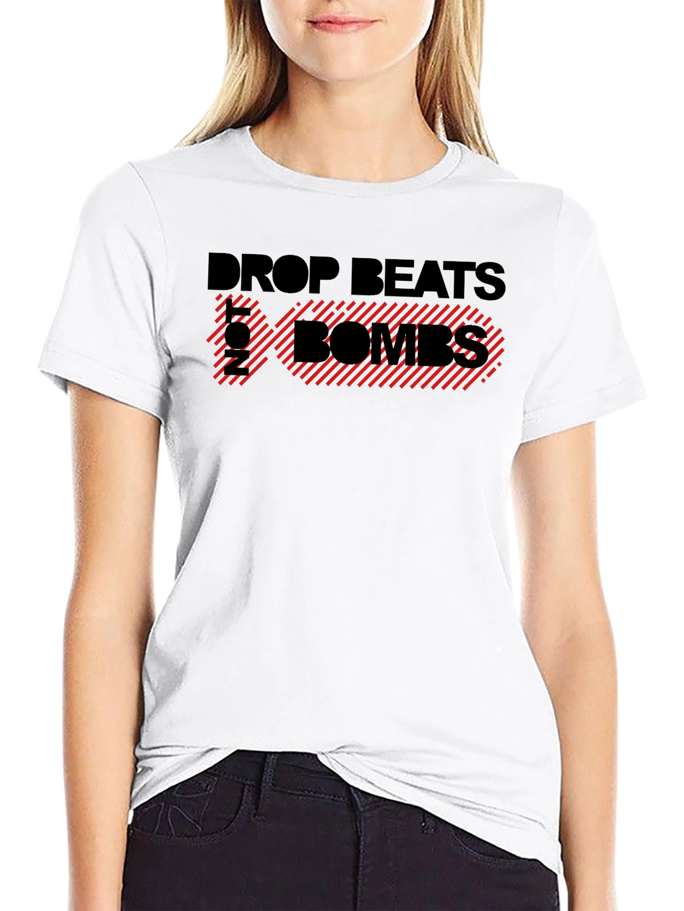 Drop Beats Not Bombs T-Shirt - Bold Graphic Tee