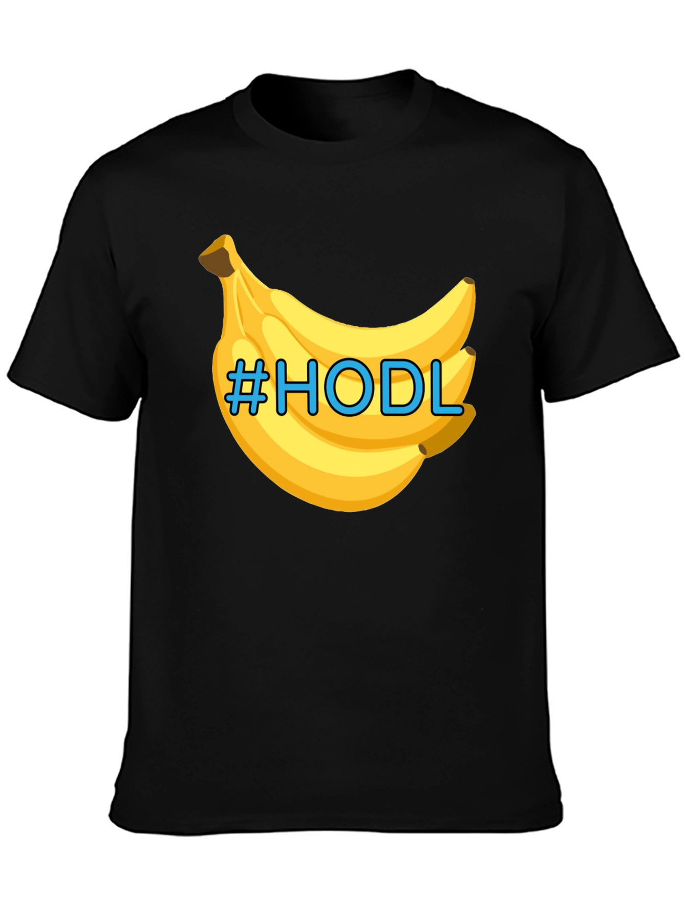 HODL Banana Black T-Shirt - Crypto Meme Tee