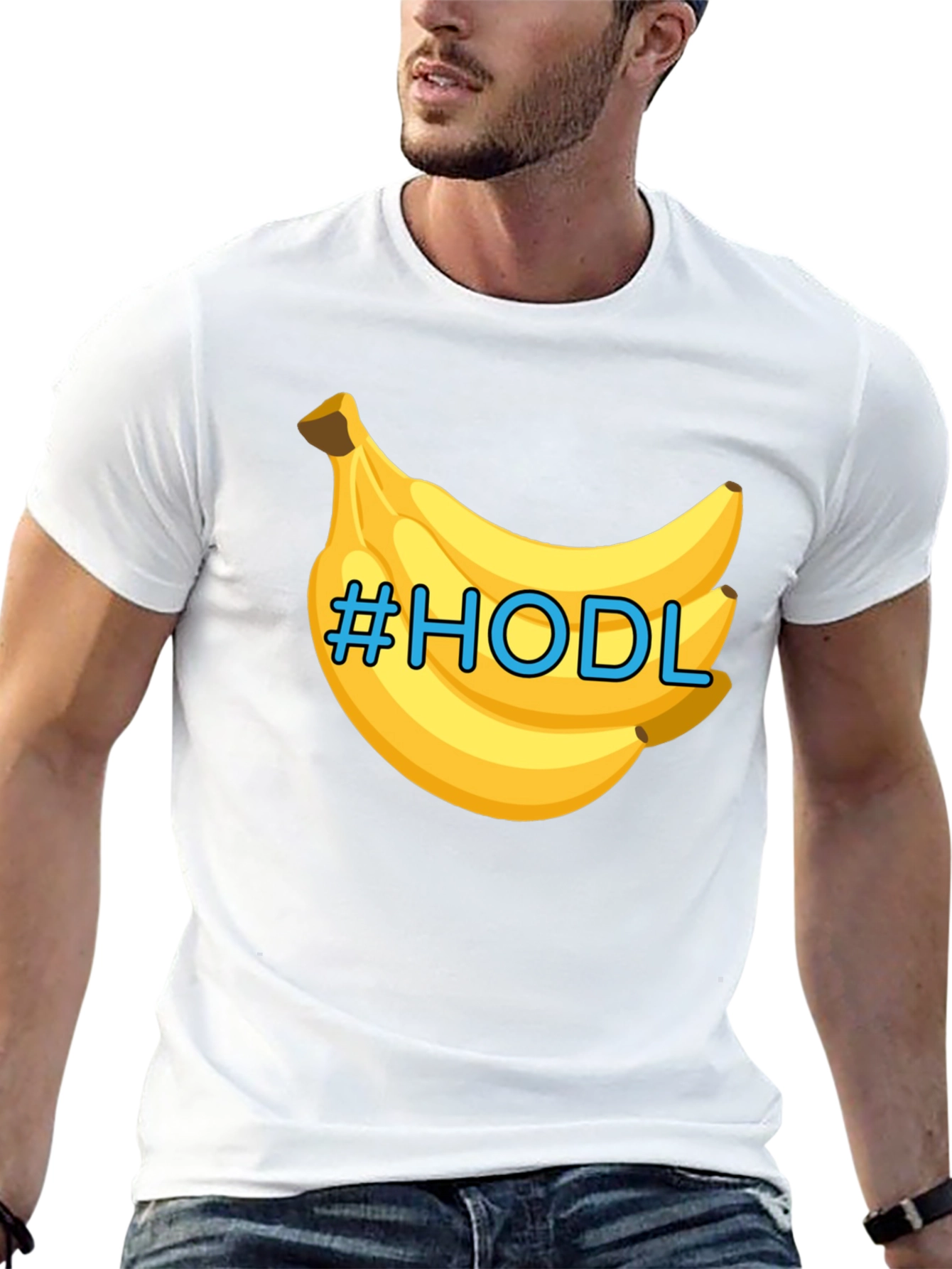HODL Banana Black T-Shirt - Crypto Meme Tee