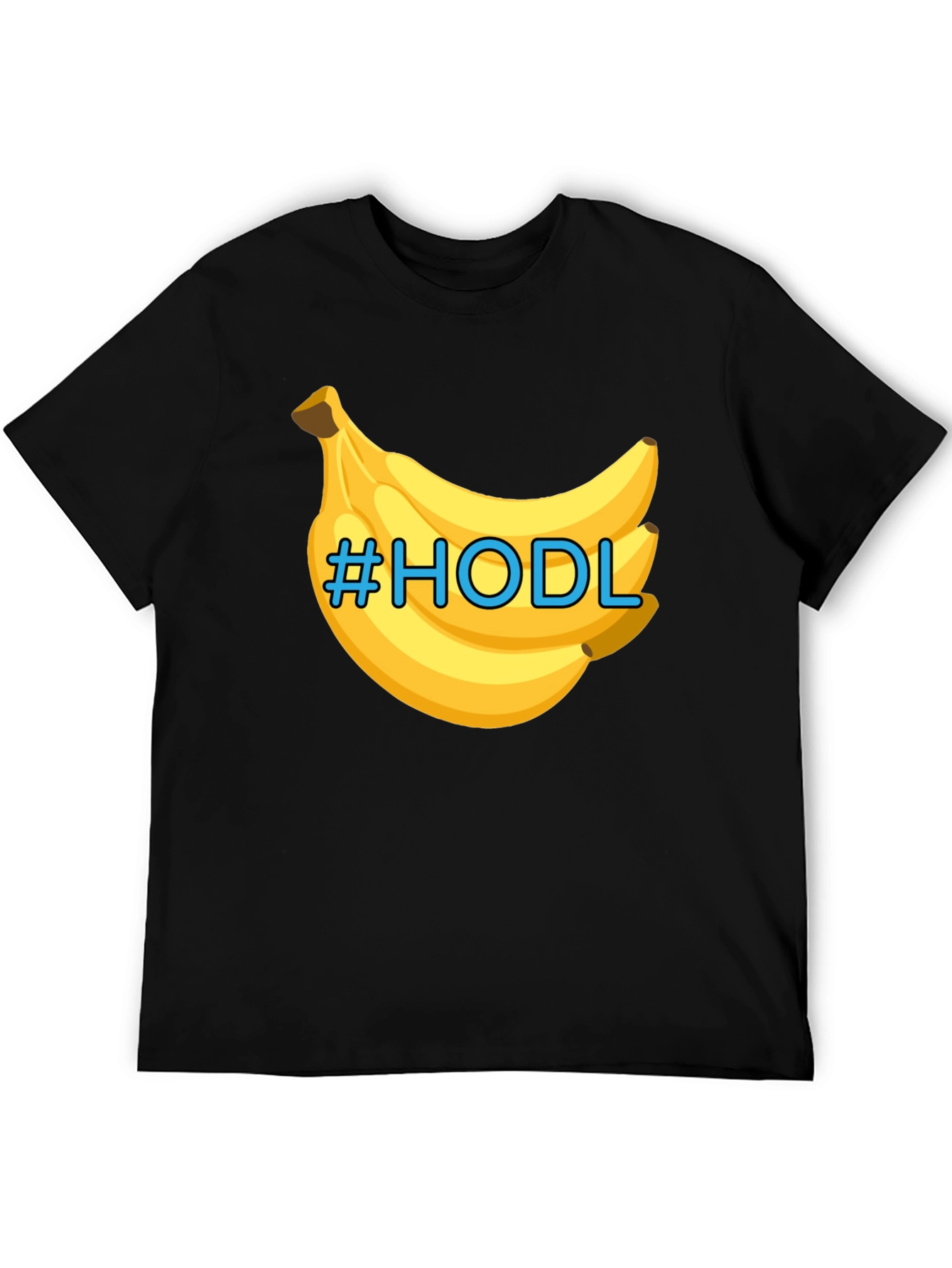 HODL Banana Black T-Shirt - Crypto Meme Tee