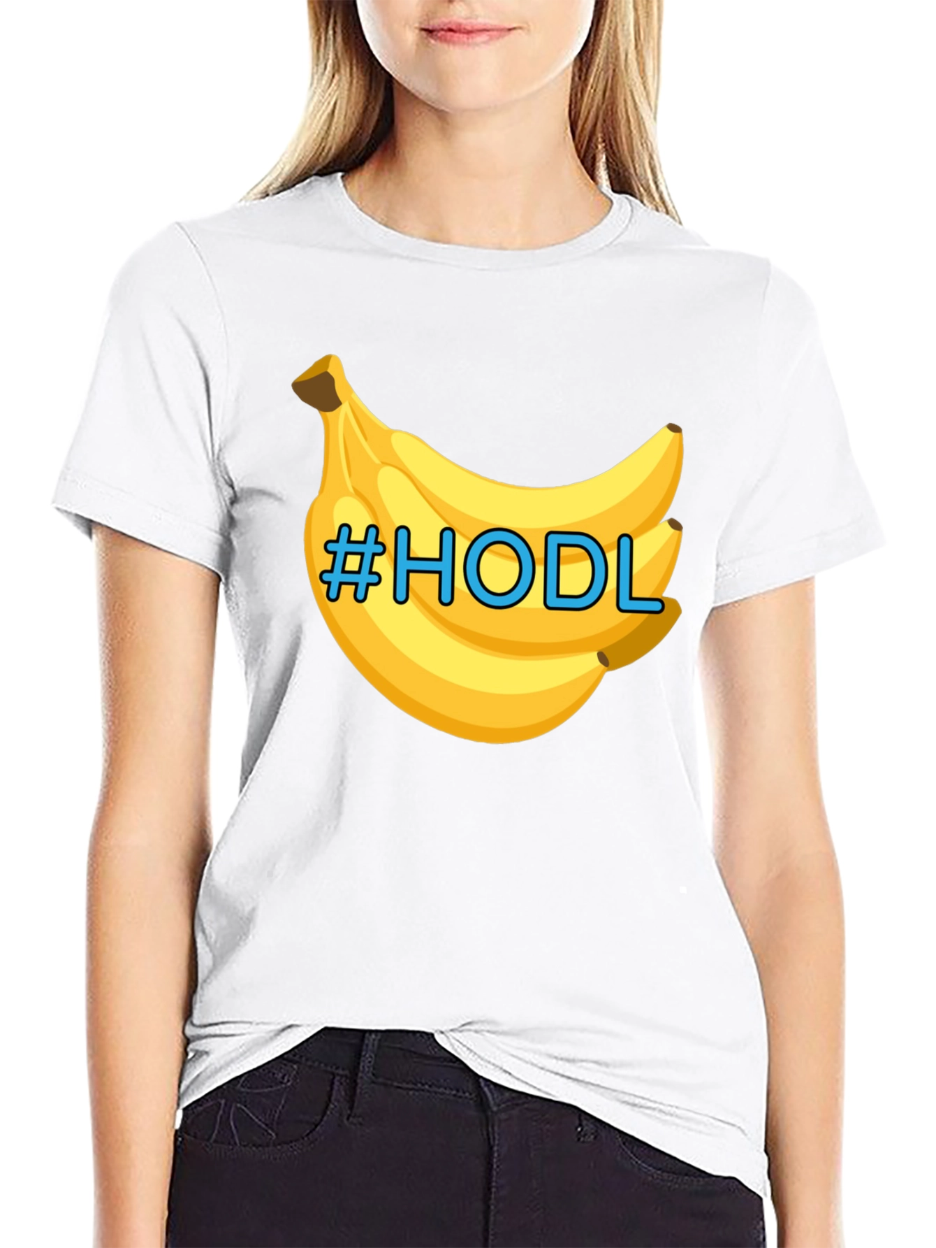 HODL Banana Black T-Shirt - Crypto Meme Tee