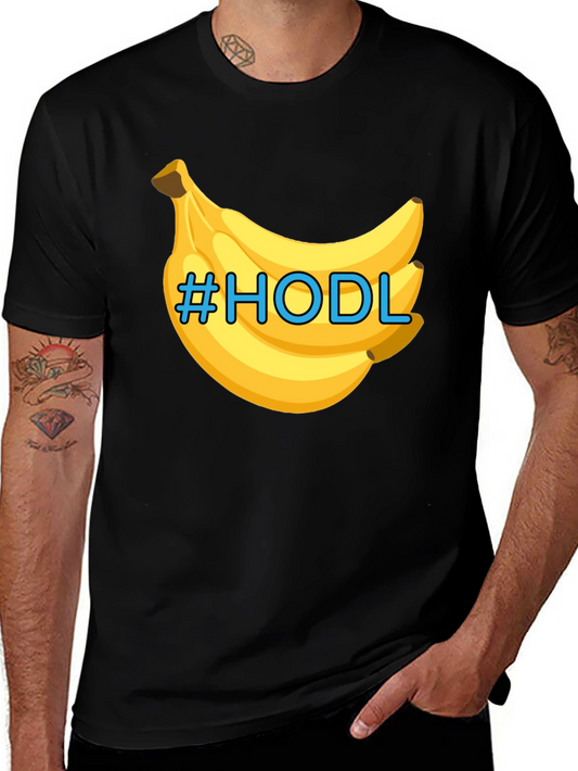 HODL Banana Black T-Shirt - Crypto Meme Tee