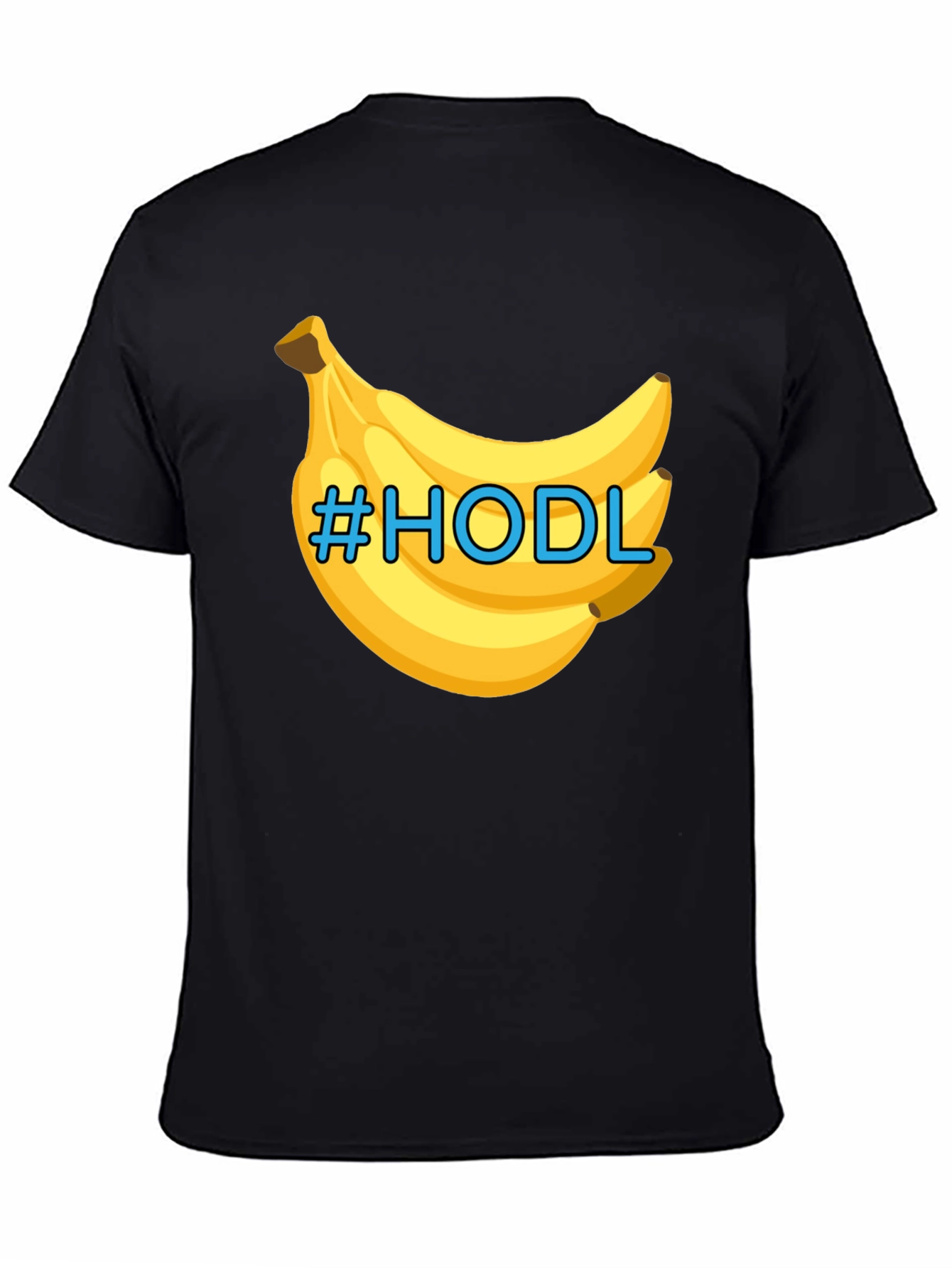 HODL Banana Black T-Shirt - Crypto Meme Tee