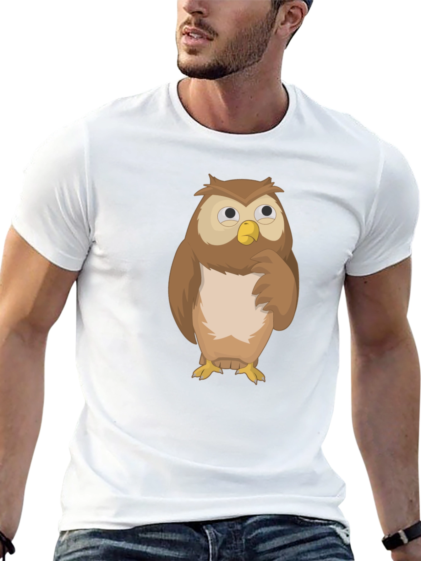 Owl Graphic Tee - Mens Black T-Shirt