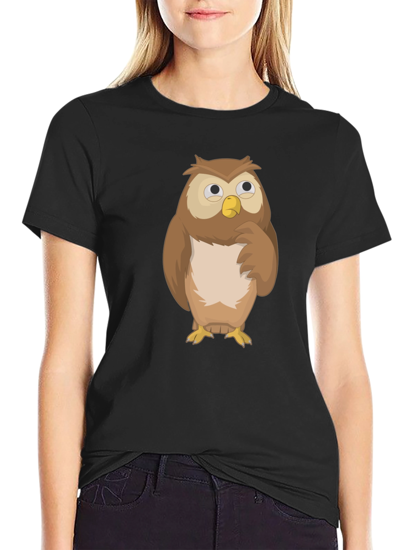 Owl Graphic Tee - Mens Black T-Shirt