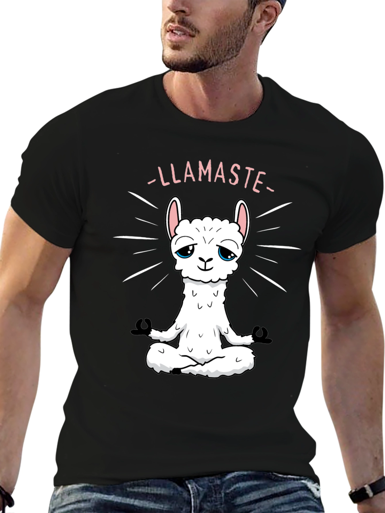 Llamaste Yoga Black T-Shirt
