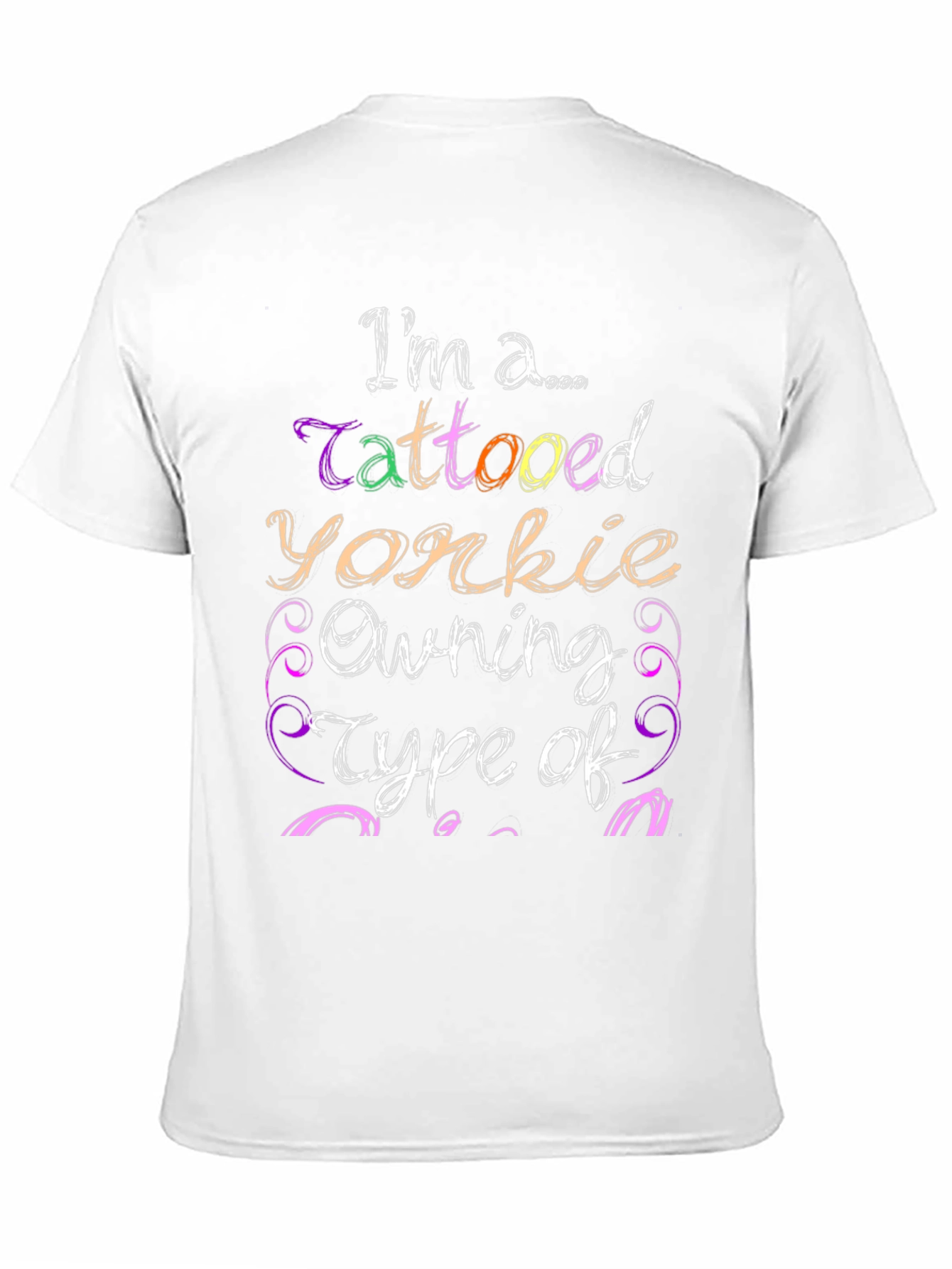 Tattooed Yorkie Owner Graphic T-Shirt - Black