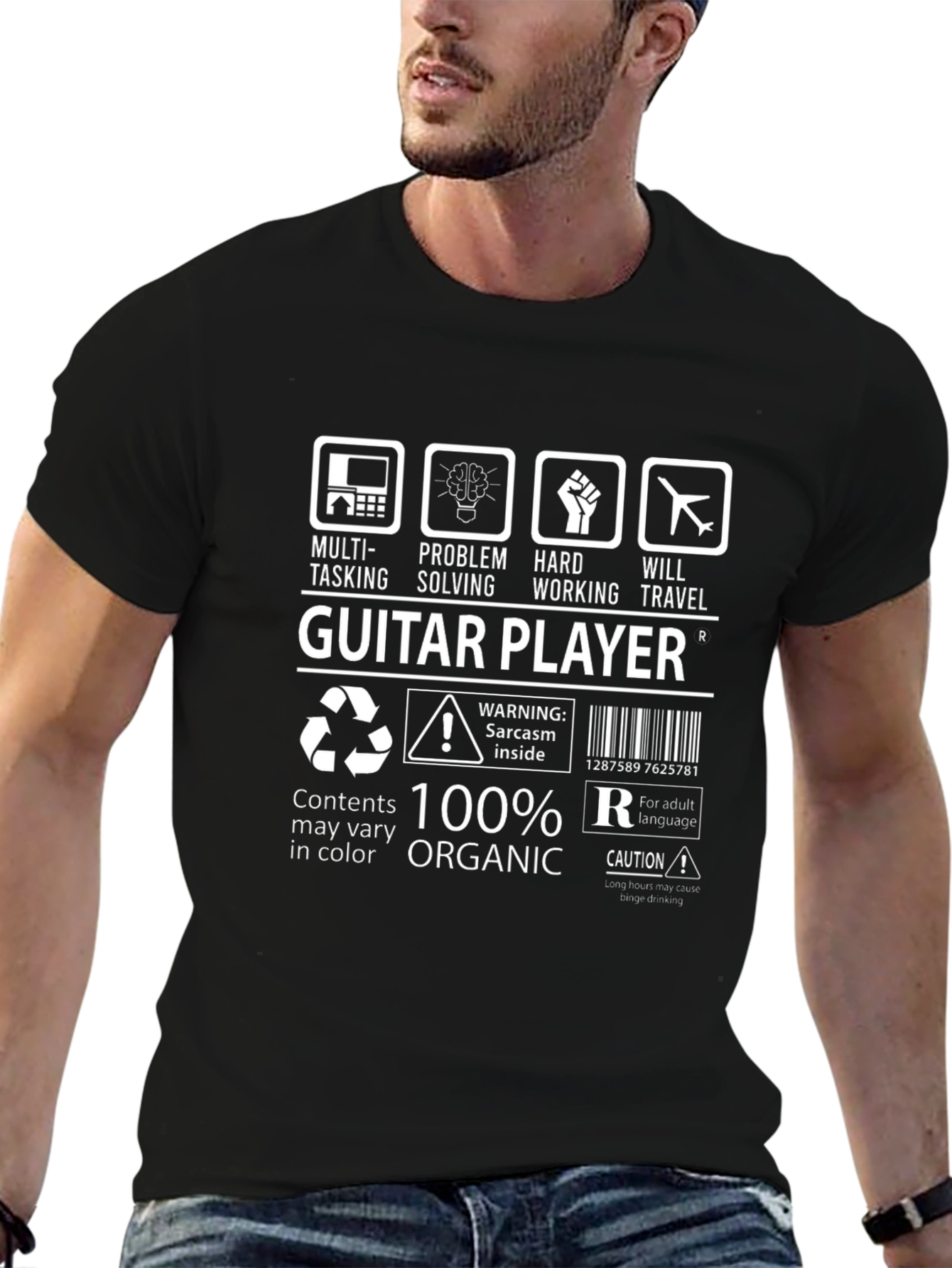 Guitar Player T-Shirt: Multi-Tasking Organic Cotton