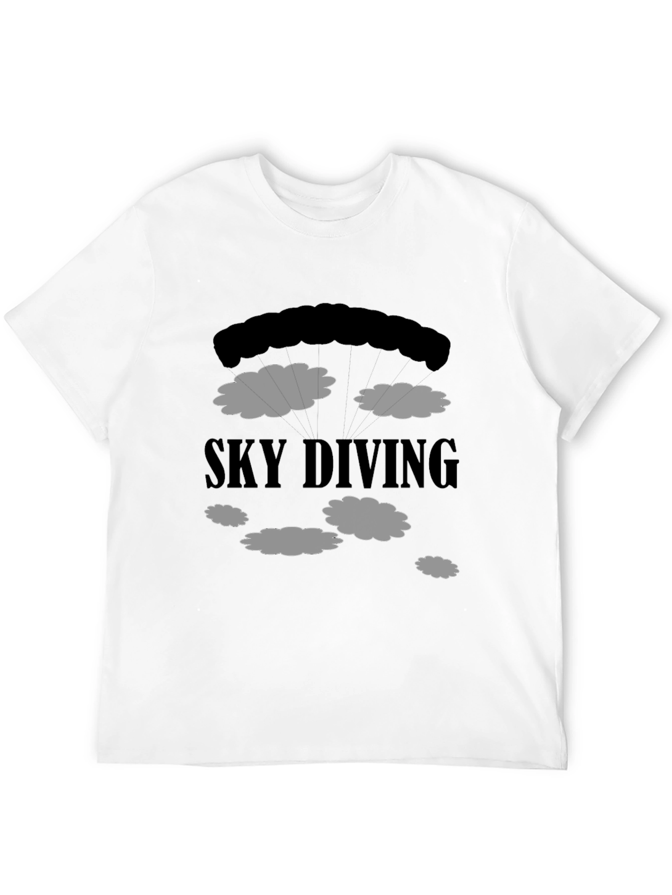 Skydiving Graphic Black T-Shirt