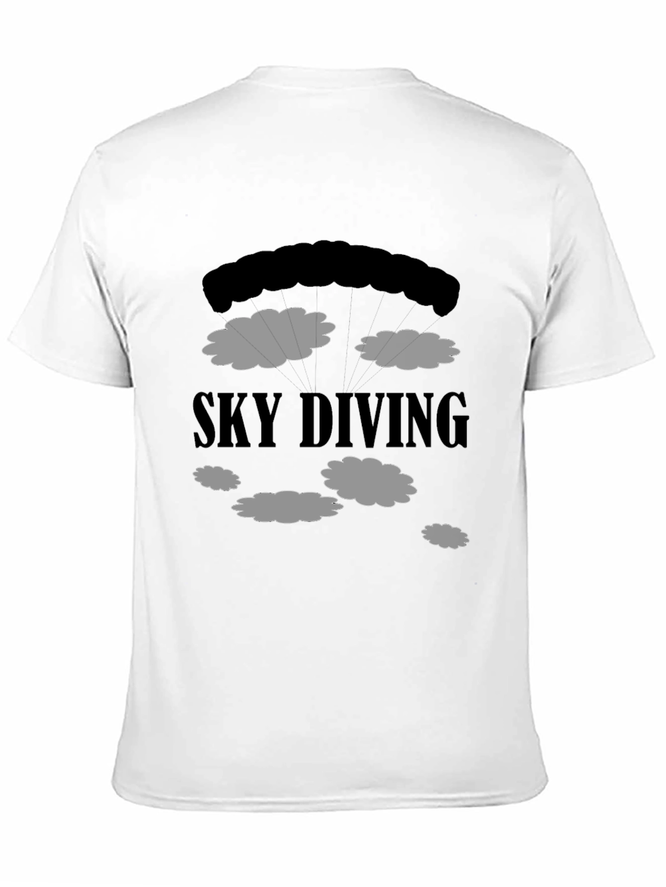 Skydiving Graphic Black T-Shirt
