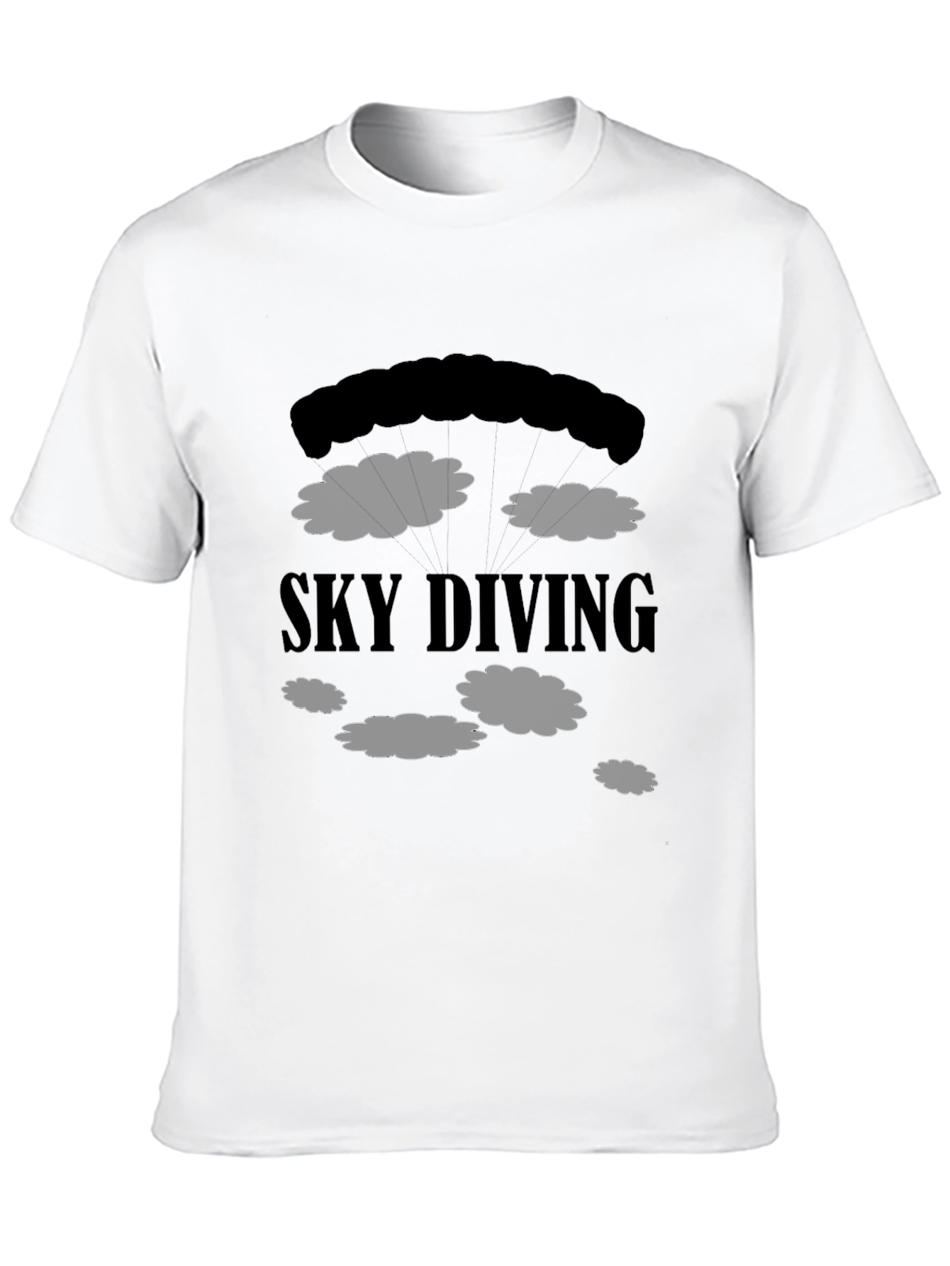 Skydiving Graphic Black T-Shirt