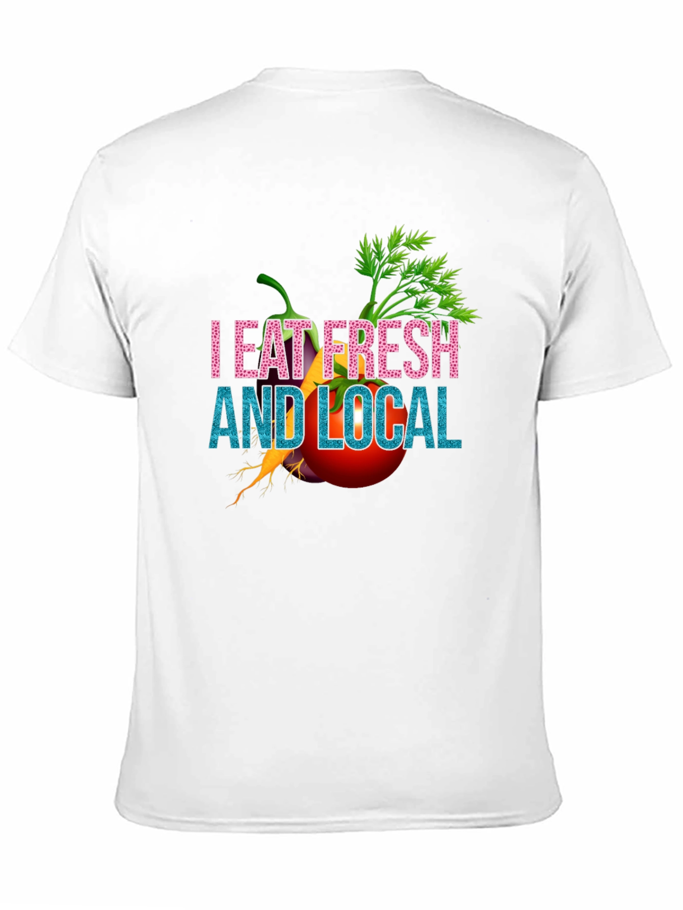 Eat Fresh & Local Black T-Shirt
