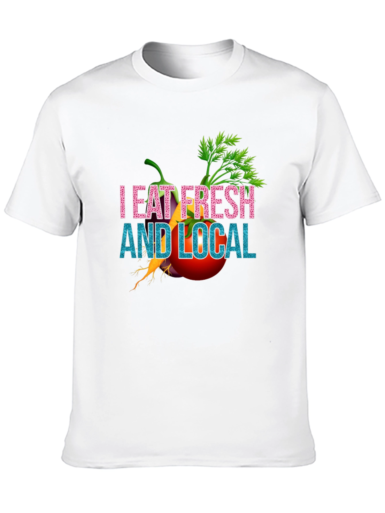 Eat Fresh & Local Black T-Shirt