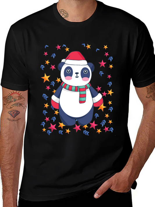Festive Panda Christmas T-Shirt