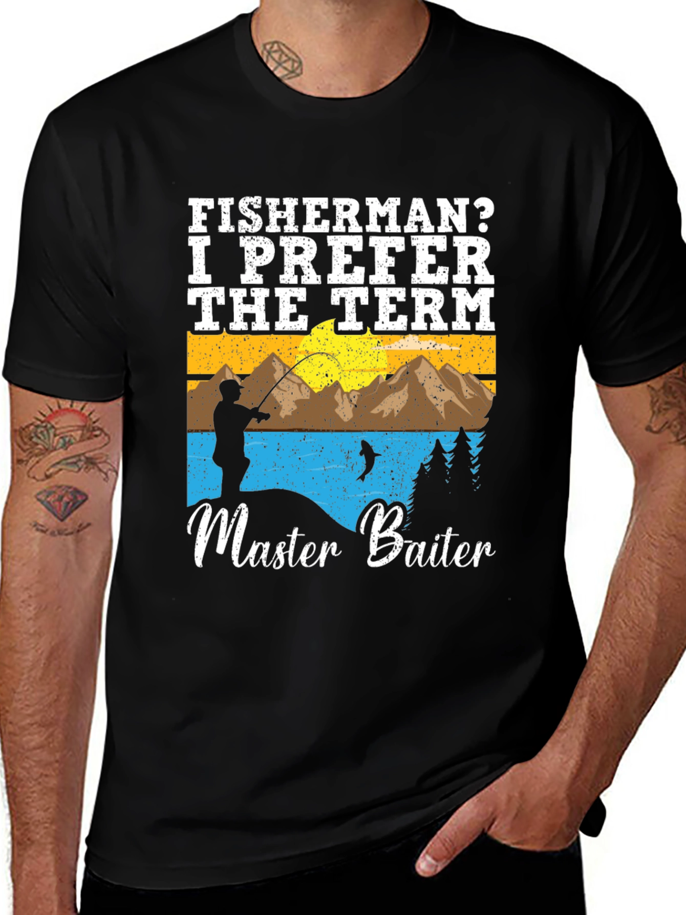 Master Baiter Fishing T-Shirt - Humorous Fisherman Tee