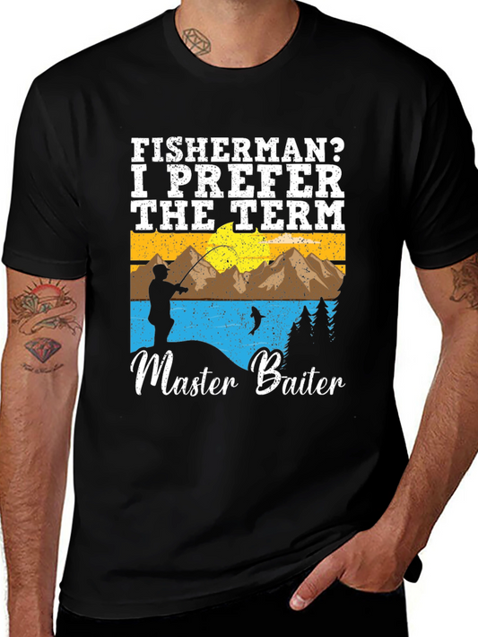 Master Baiter Fishing T-Shirt - Humorous Fisherman Tee