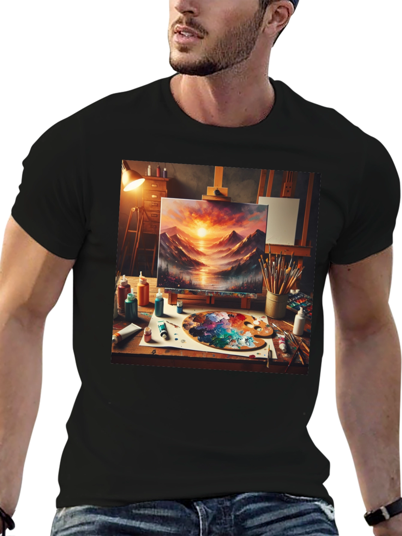 Artistic Painting Graphic Tee - Painters Studio