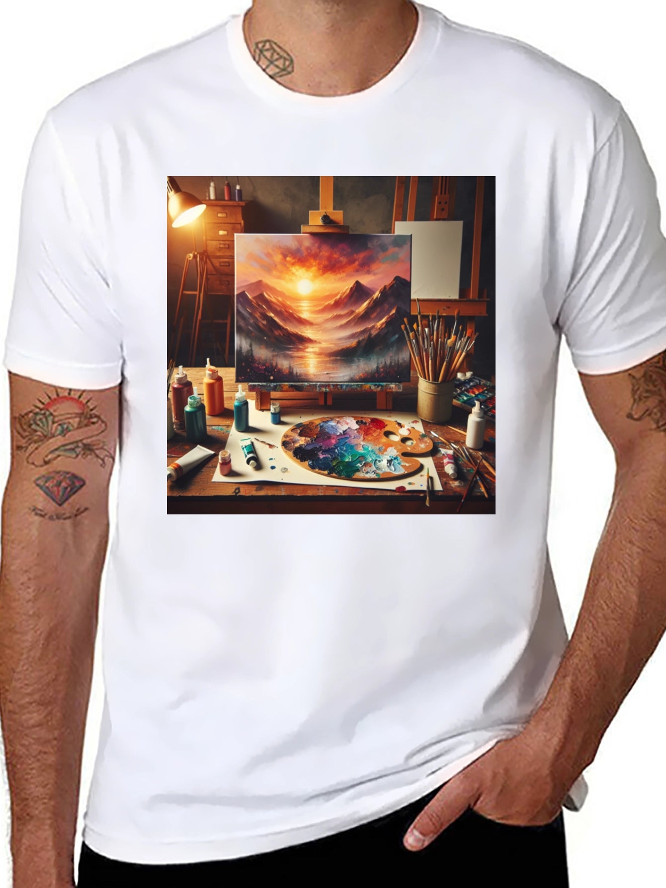Artistic Painting Graphic Tee - Painters Studio