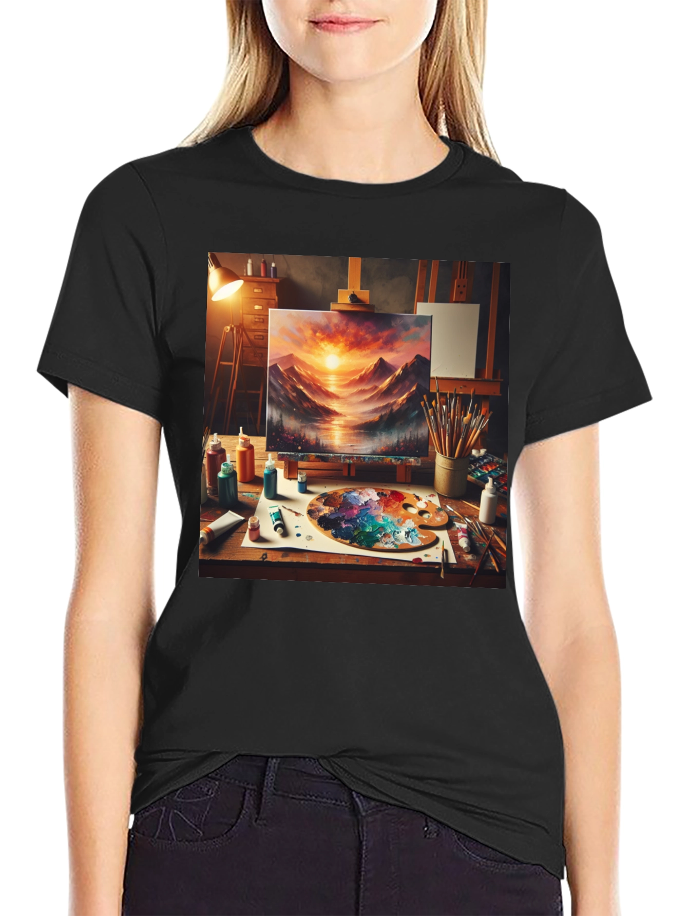 Artistic Painting Graphic Tee - Painters Studio