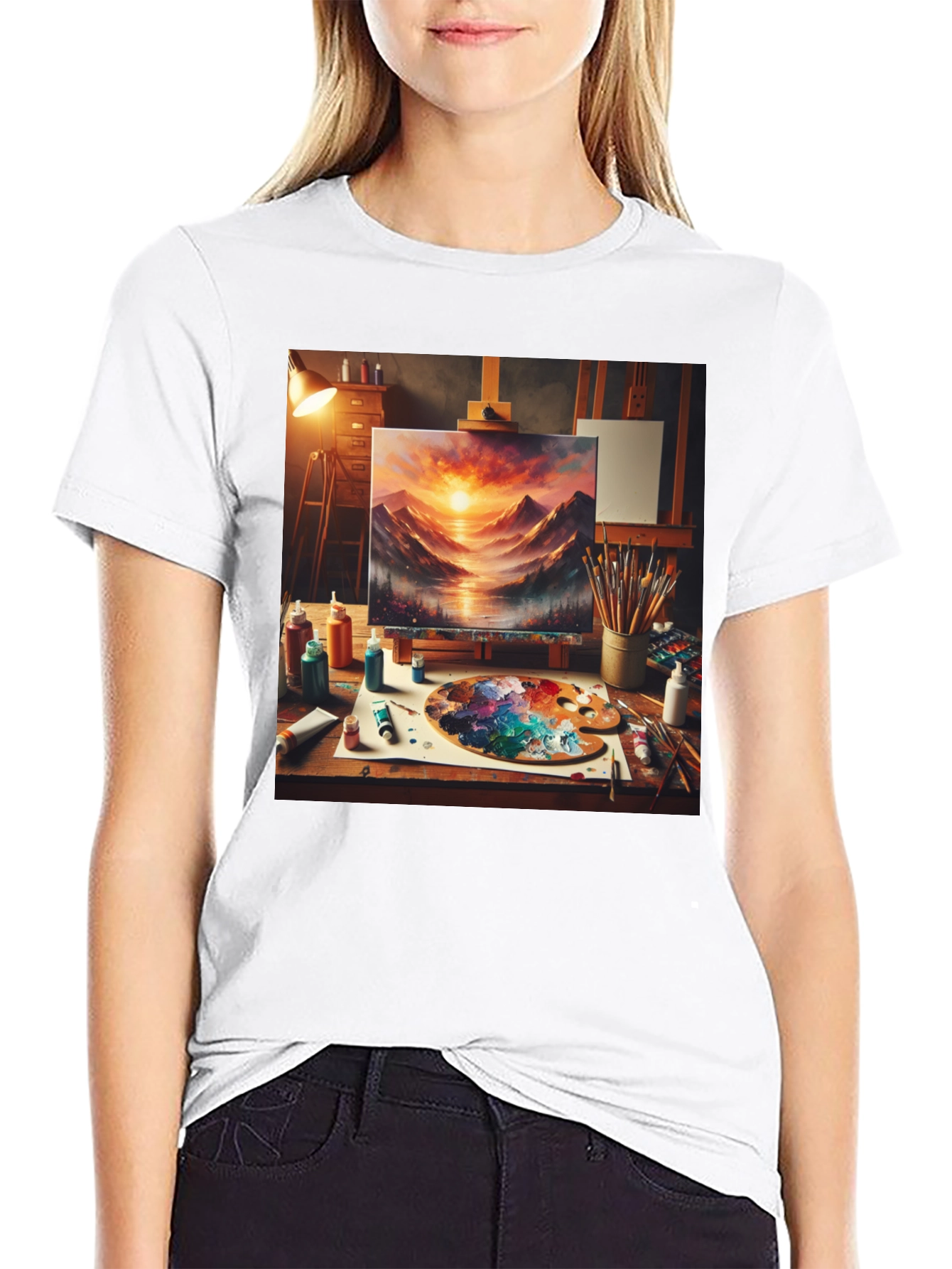 Artistic Painting Graphic Tee - Painters Studio