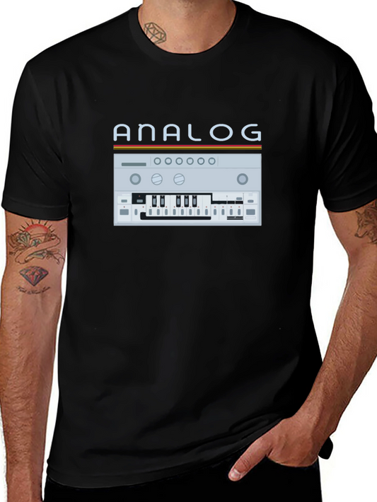 Analog Synthesizer Graphic Tee - Music Lovers T-Shirt