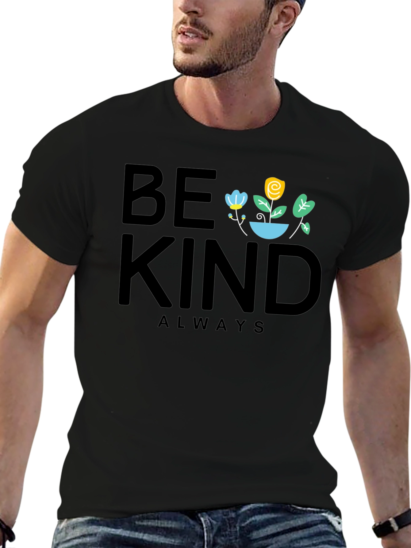 Be Kind Always Graphic T-Shirt - Black