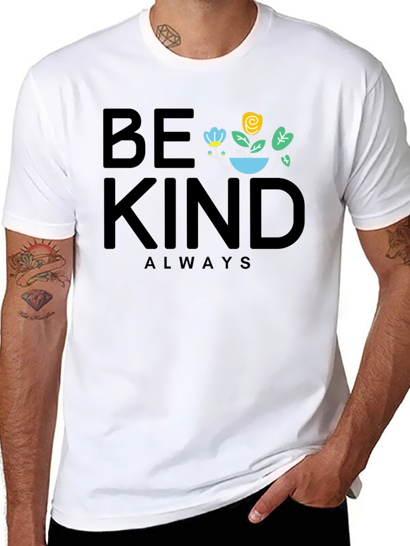 Be Kind Always Graphic T-Shirt - Black