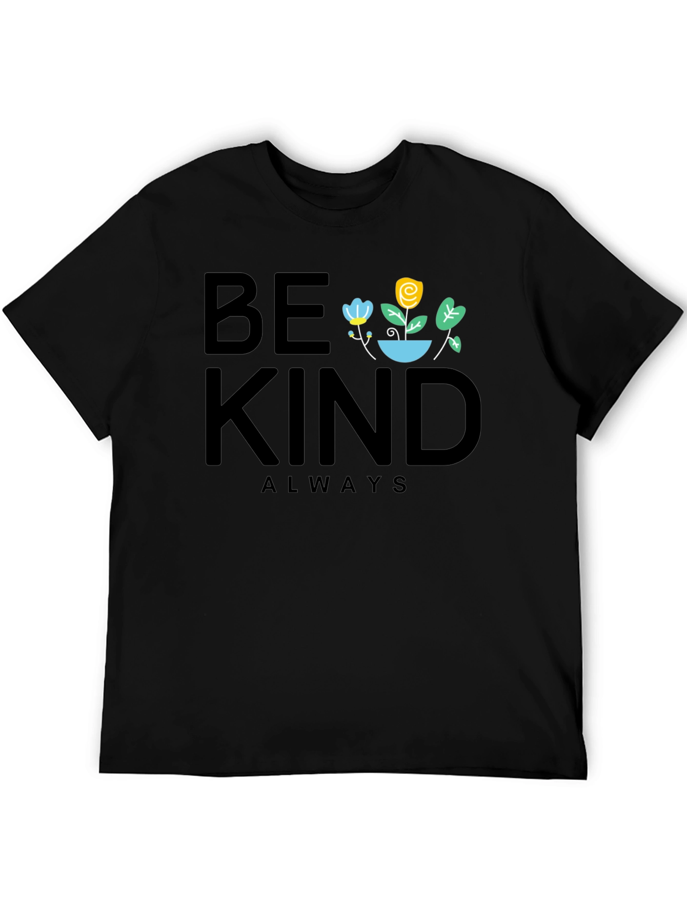 Be Kind Always Graphic T-Shirt - Black