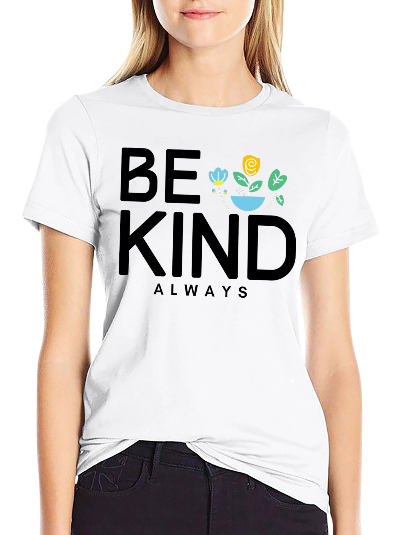 Be Kind Always Graphic T-Shirt - Black