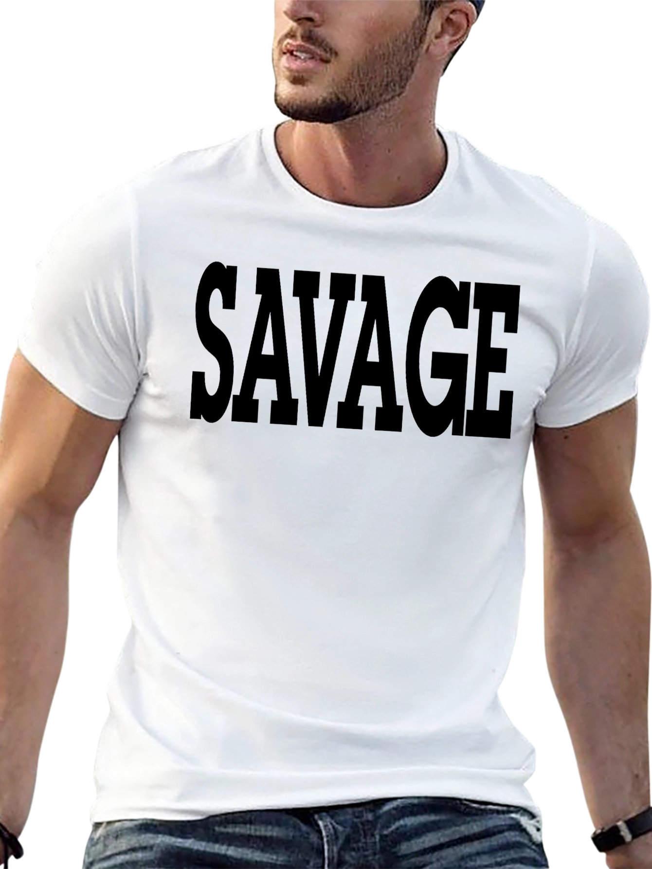 Savage Black T-Shirt - Bold Statement Tee