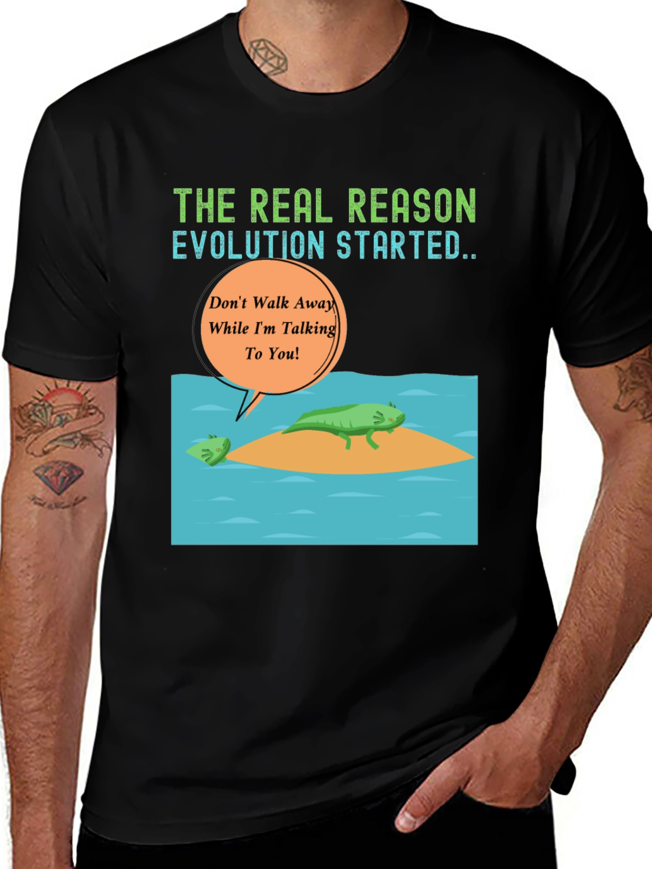 Evolution Axolotl T-Shirt - Dont Walk Away Talking Tee