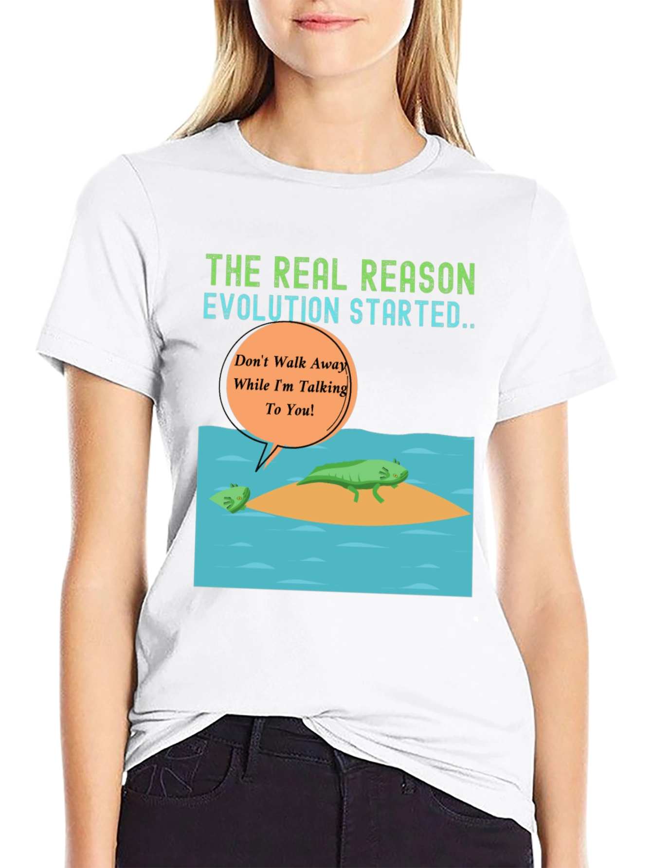 Evolution Axolotl T-Shirt - Dont Walk Away Talking Tee