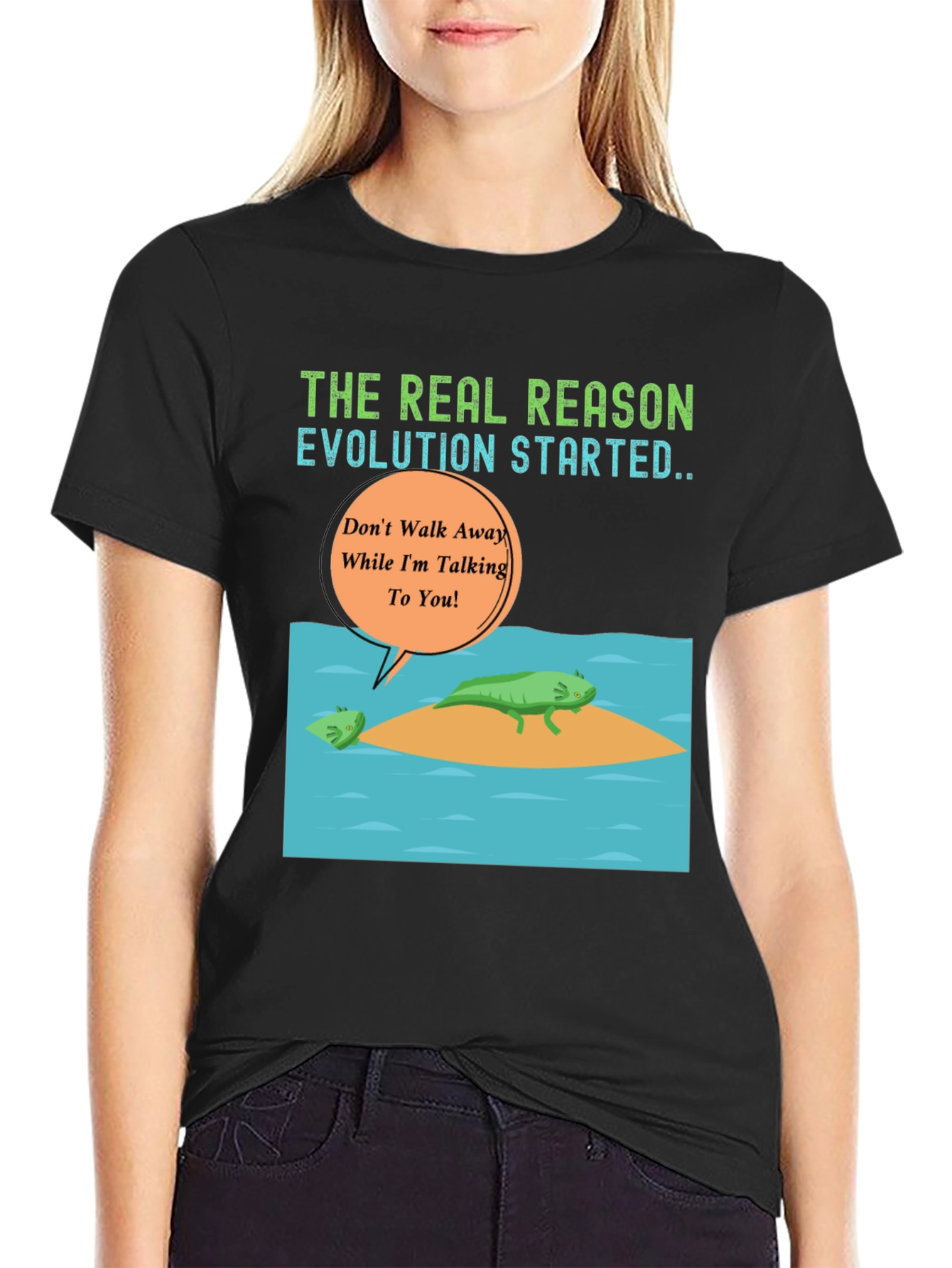 Evolution Axolotl T-Shirt - Dont Walk Away Talking Tee