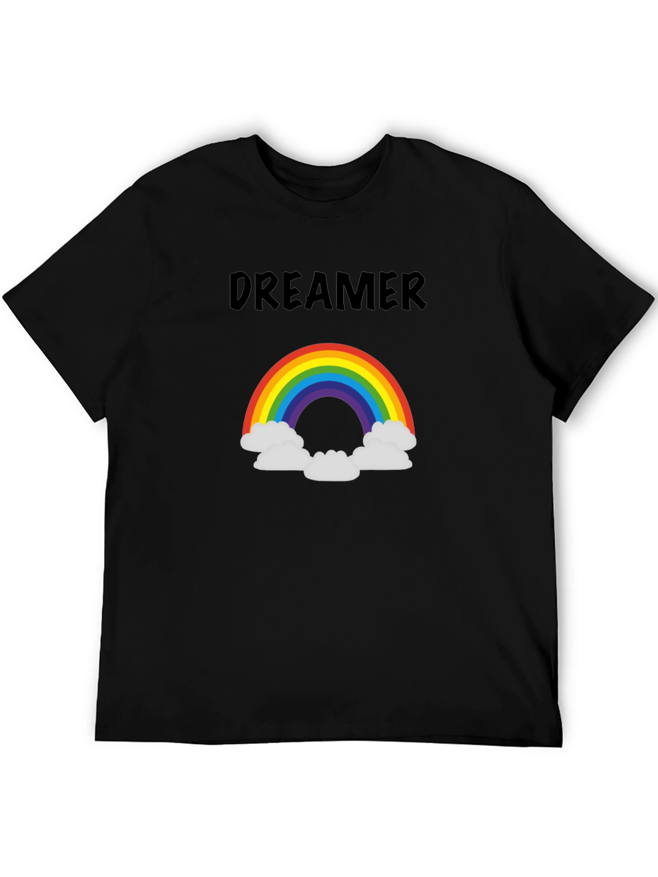 Dreamer Rainbow Graphic Tee - Unisex Soft Cotton T-Shirt