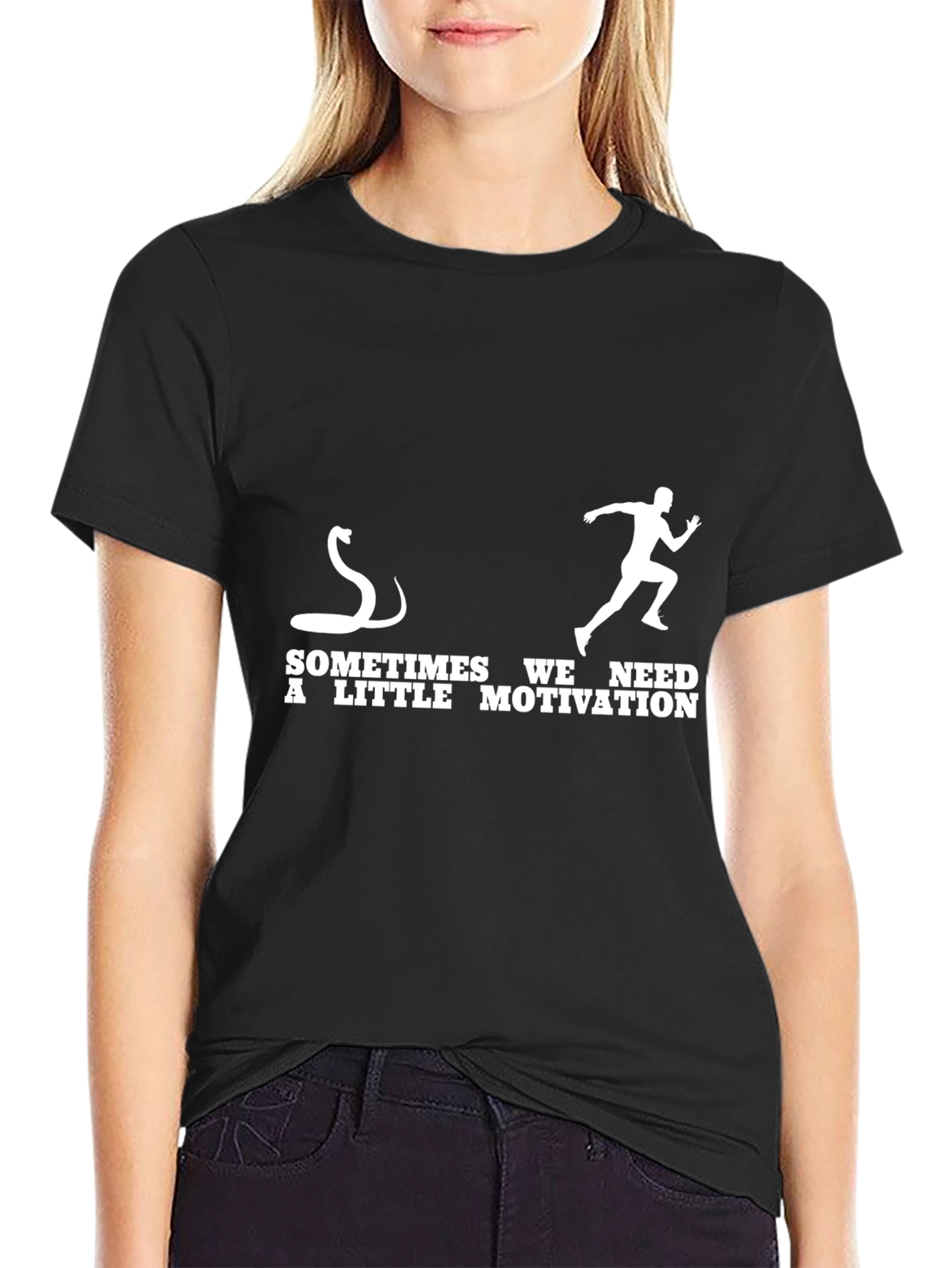 Motivational Snake Chasing Runner Graphic Tee
