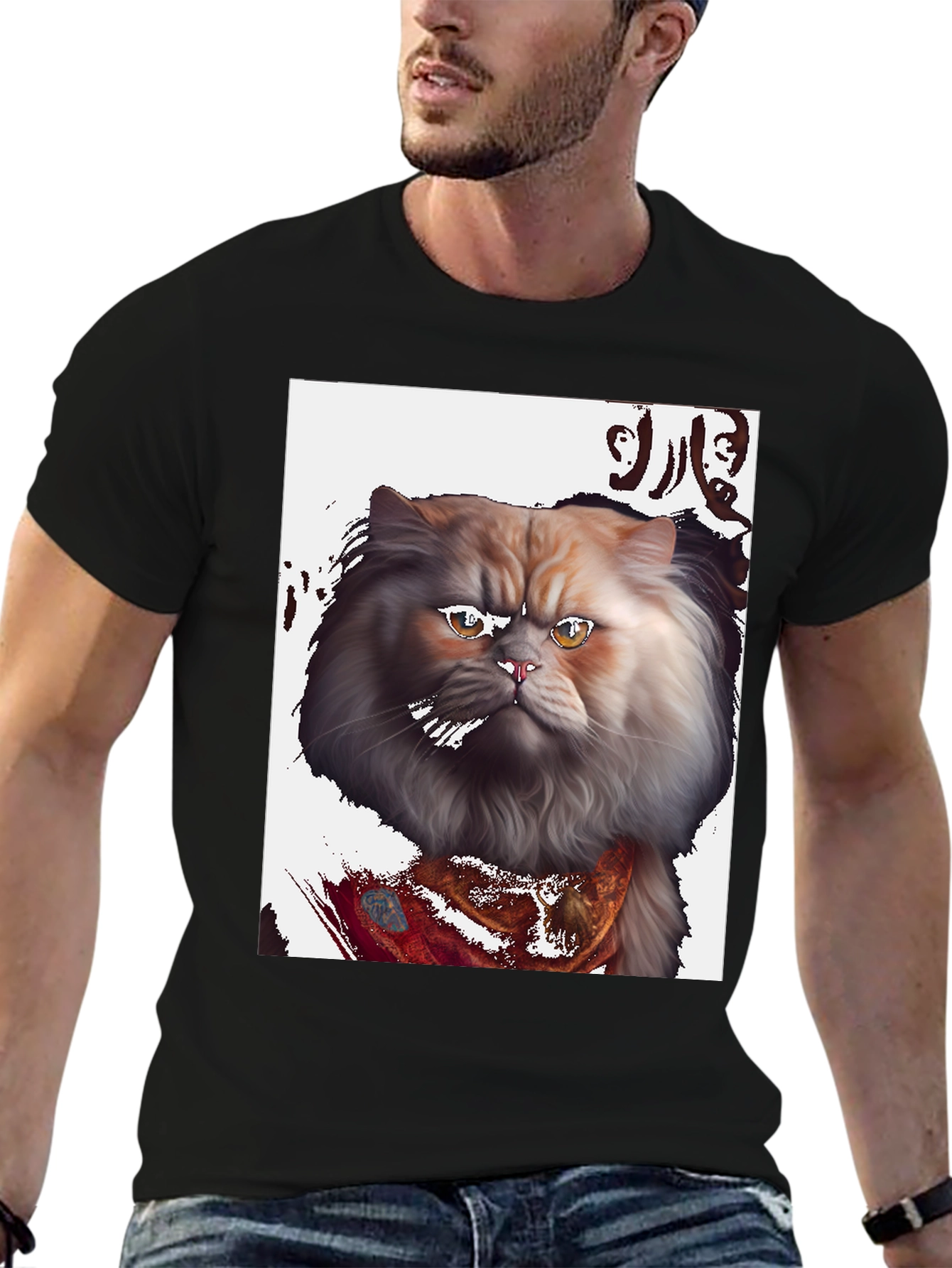 Cool Cat Bandana T-Shirt Graphic Tee