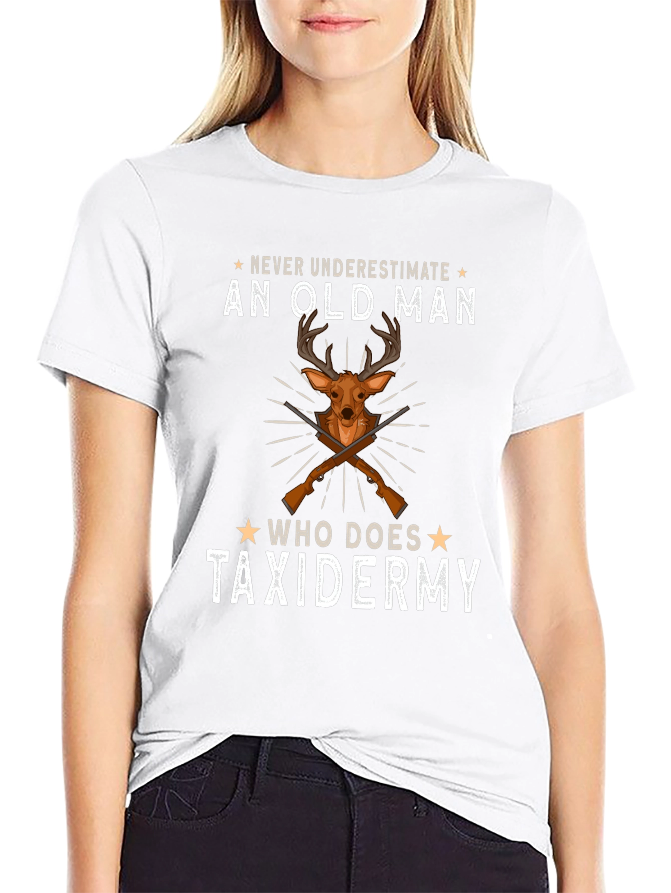 Never Underestimate Old Man Taxidermy T-Shirt