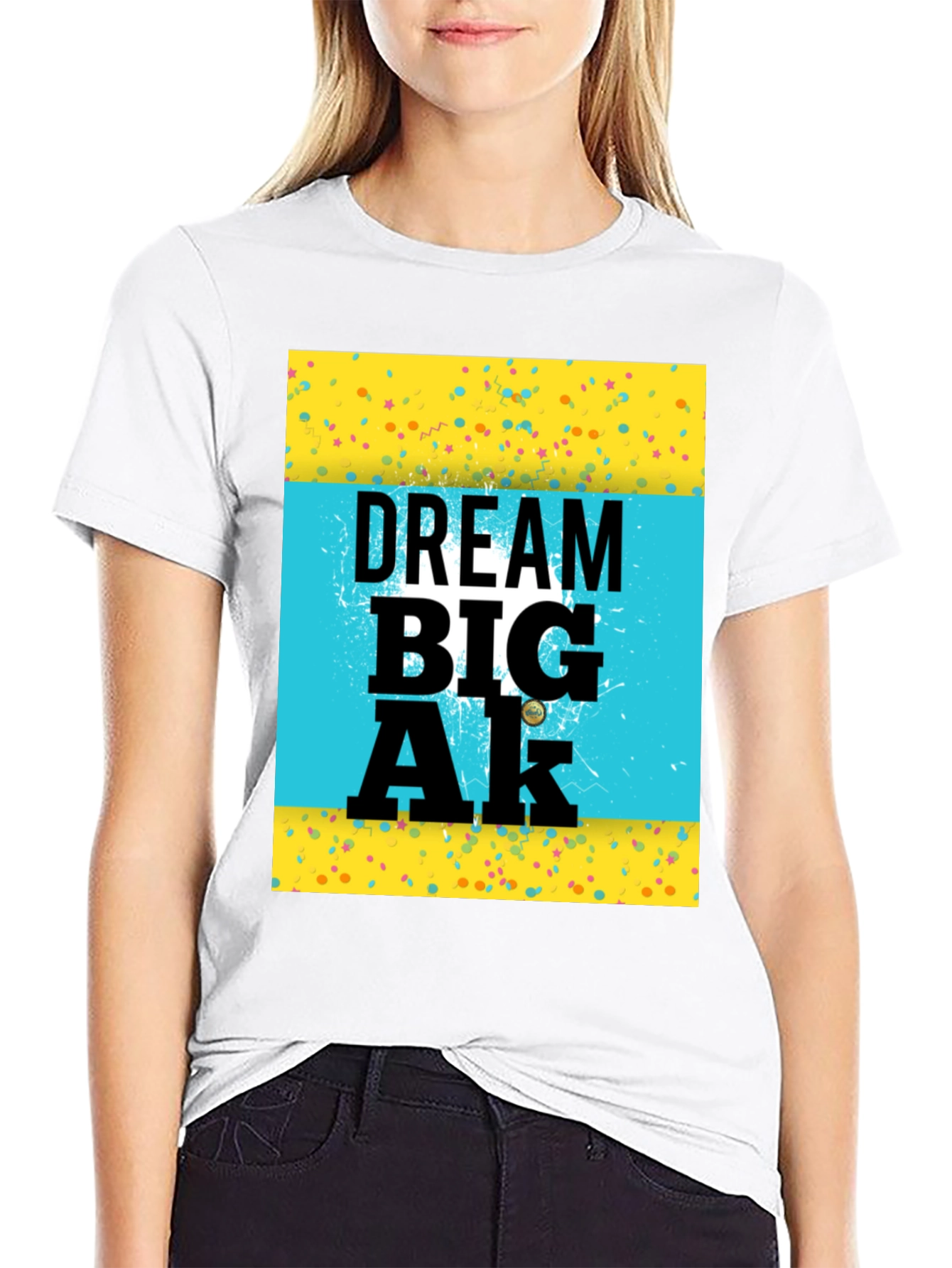 Dream Big Tee - Graphic Print Crew Neck