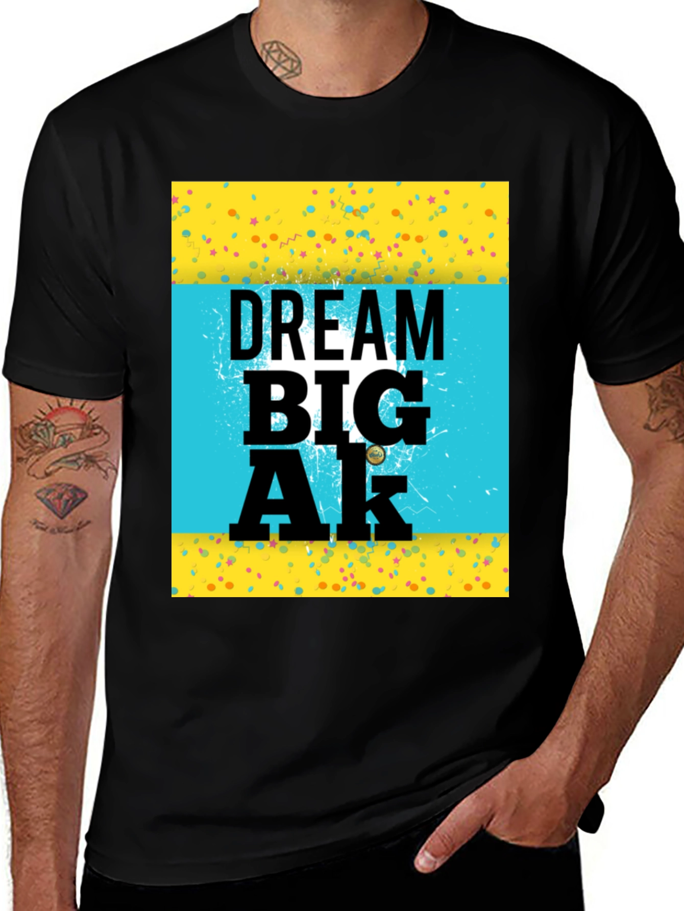 Dream Big Tee - Graphic Print Crew Neck