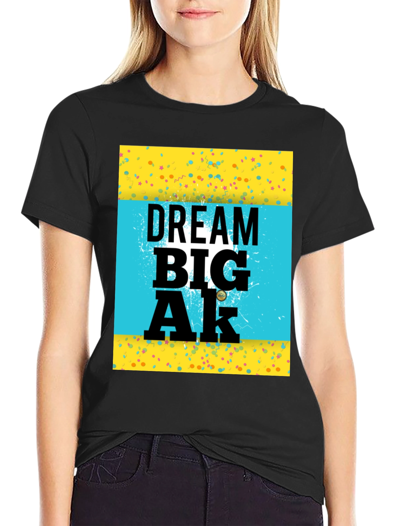 Dream Big Tee - Graphic Print Crew Neck