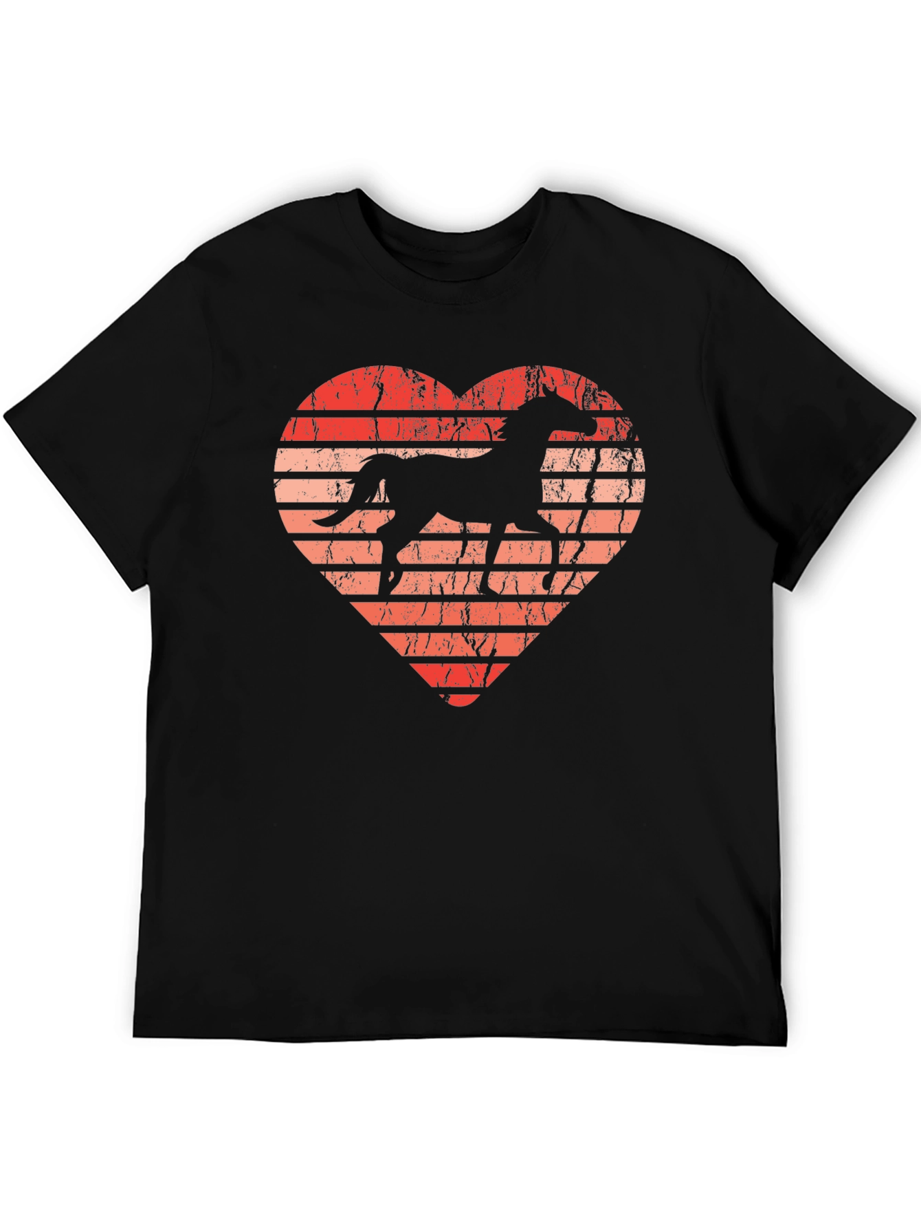 Horse Lover Heart Graphic T-Shirt