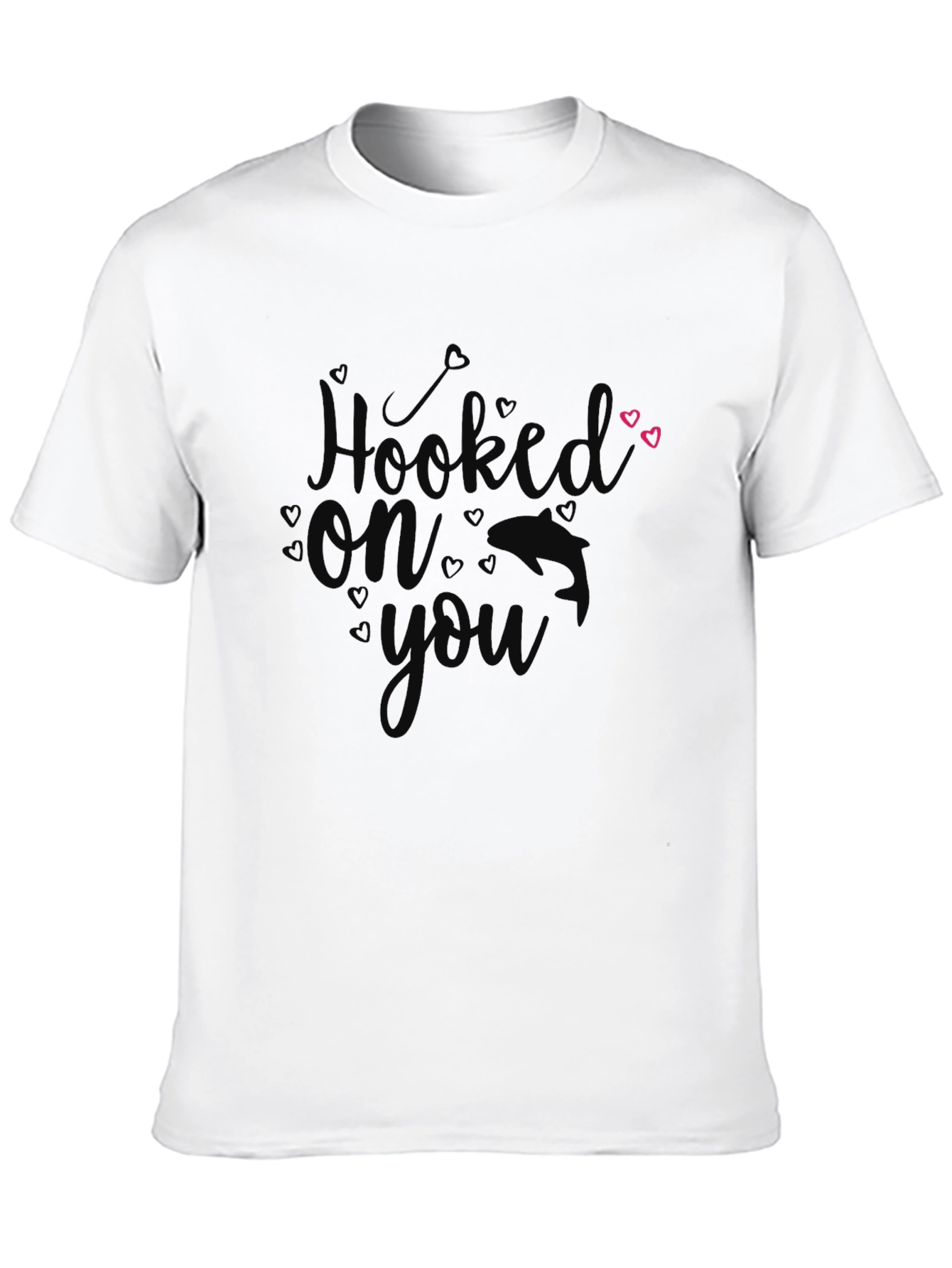Hooked On You Black Graphic T-Shirt