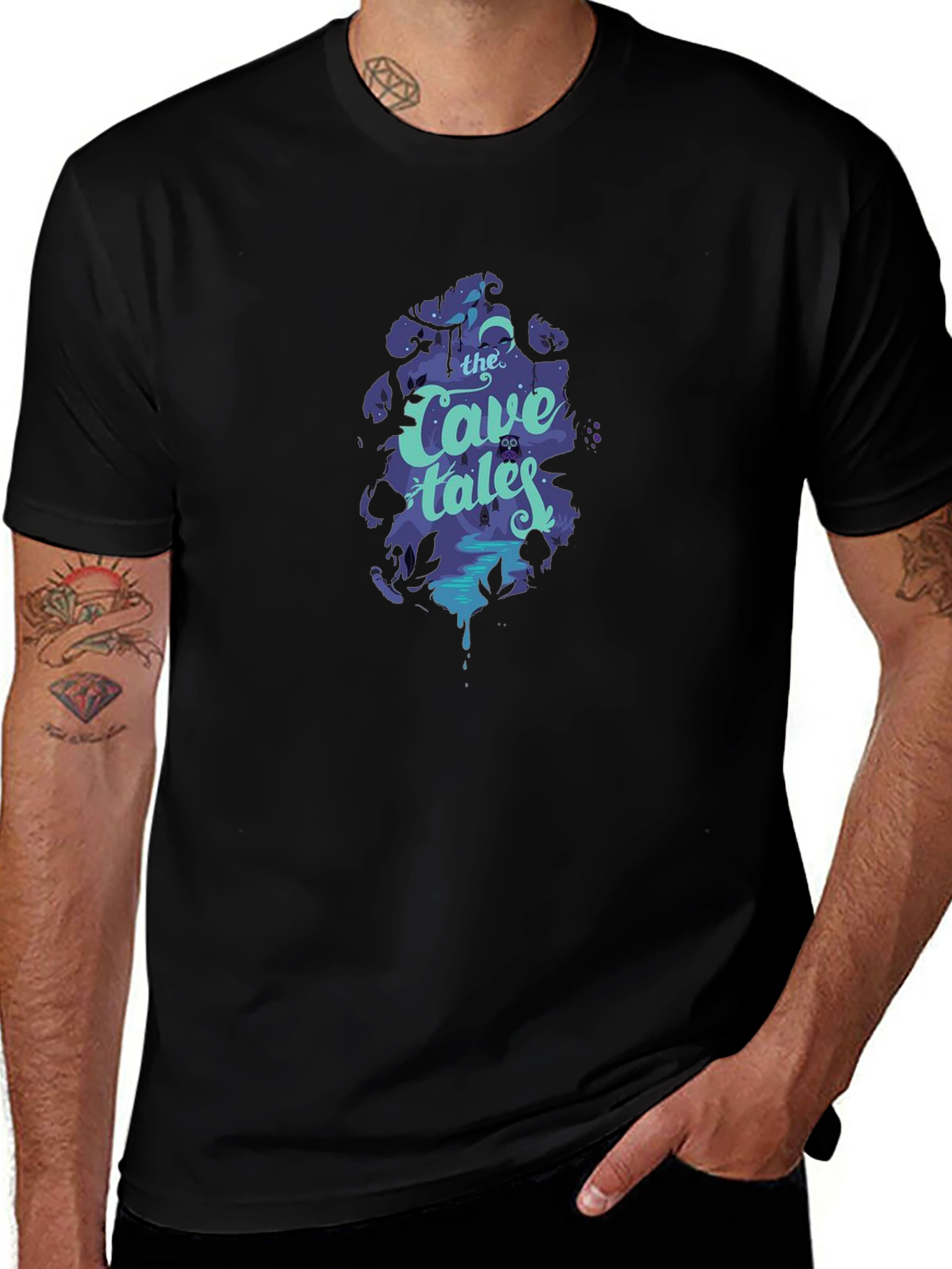 The Cave Tales Graphic Black T-Shirt