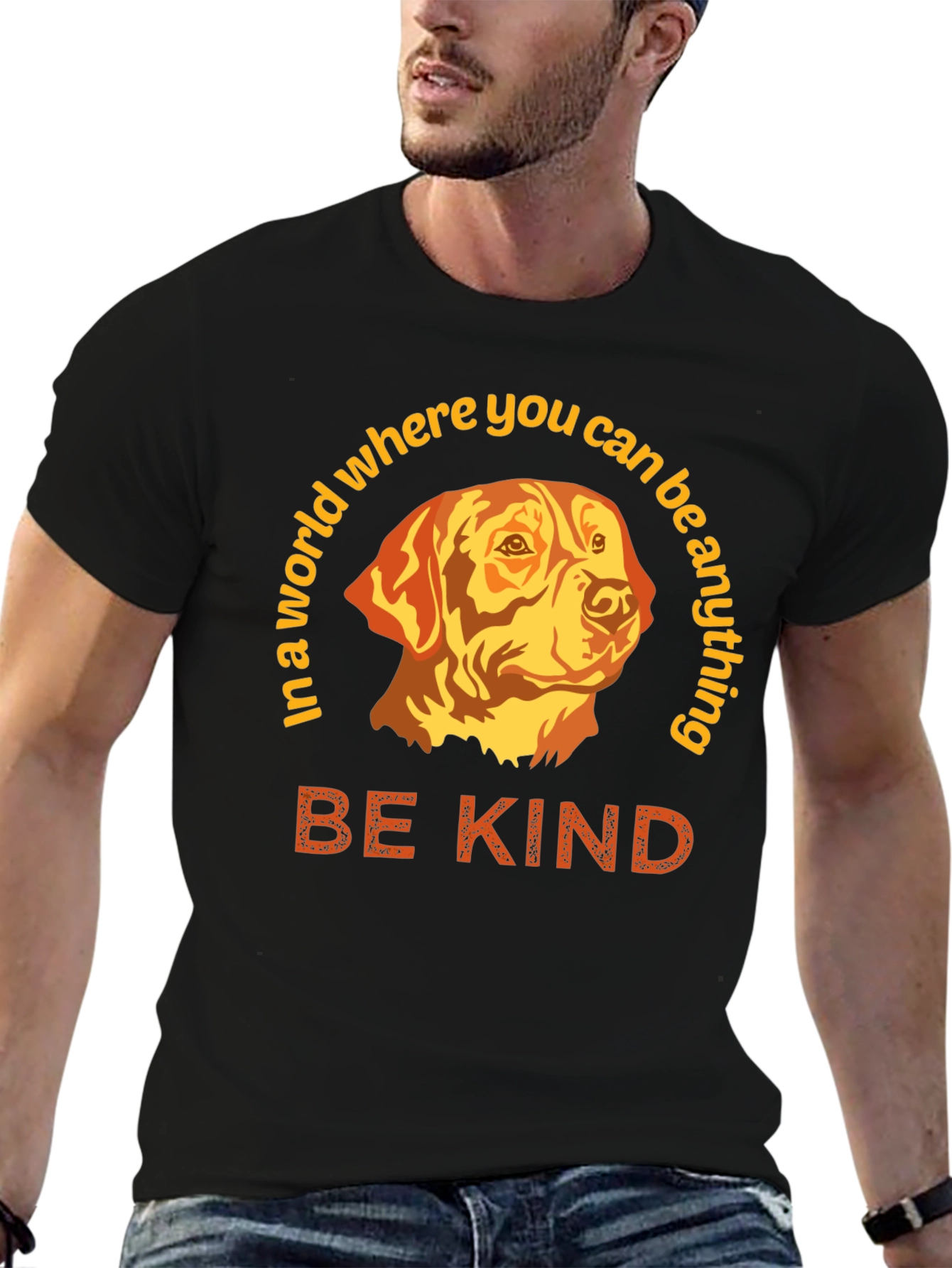 Be Kind Dog Graphic T-Shirt - Inspirational Tee